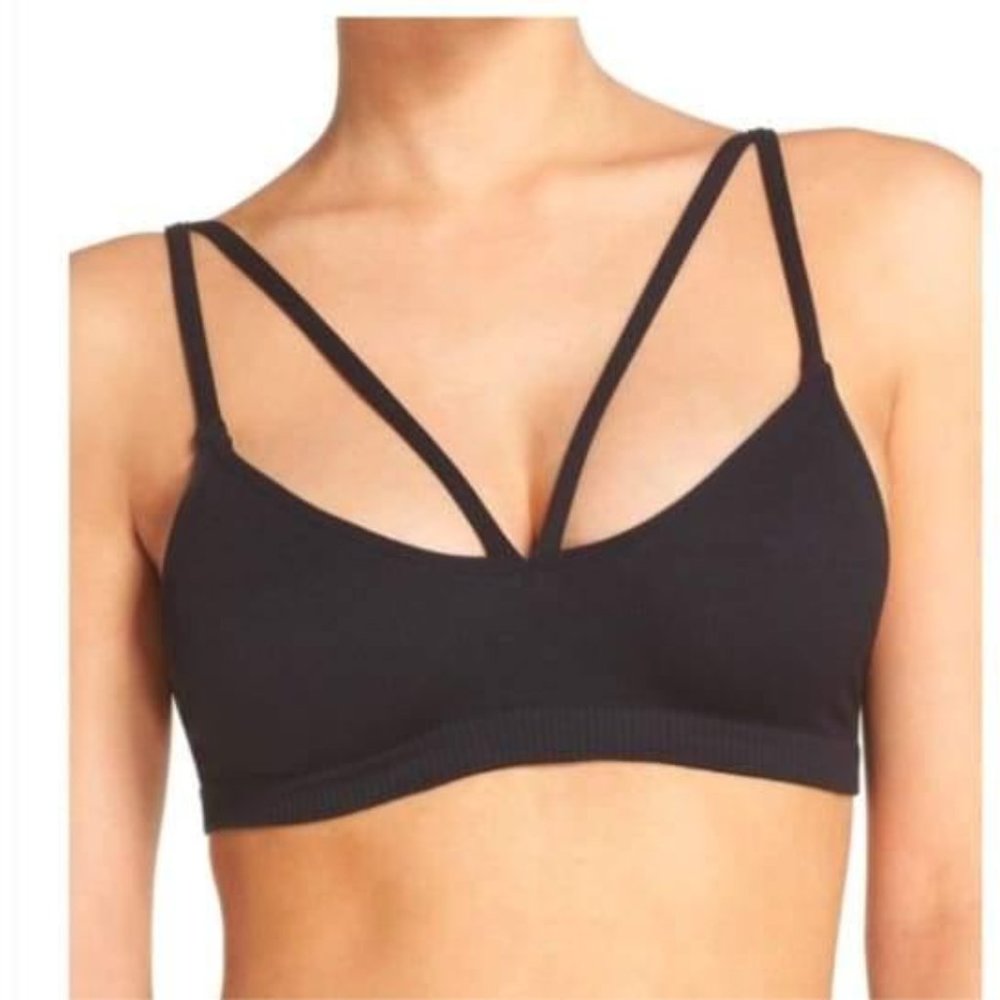 NWT Seamless Front Cross Bralette